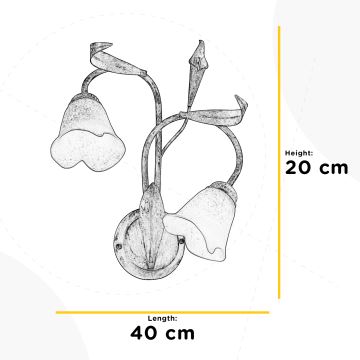 ONLI - Fali lámpa LUCREZIA 2xE14/6W/230V krém