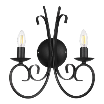 ONLI - Fali lámpa POMPEI 2xE14/6W/230V fekete