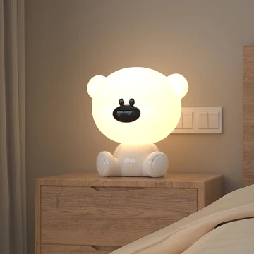 ONLI - LED RGB Gyerek éjszakai kislámpa PUPPIES LED/3W/USB mackó 30 cm