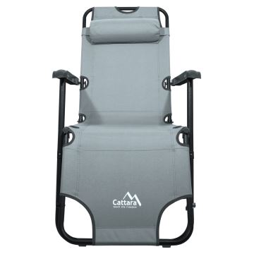 Összecsukható állítható szék szürke/fekete