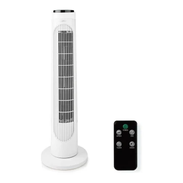 Oszlop ventilátor 50W/230V fehér + távirányító