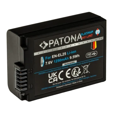 PATONA - Akkumulátor Nikon EN-EL25 1250mAh Li-Ion Platinum USB-C töltő