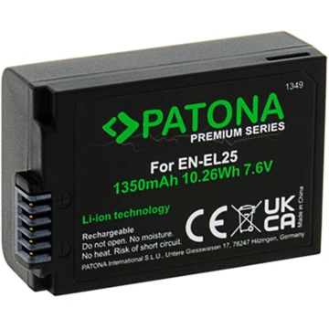 PATONA - Akkumulátor Nikon EN-EL25 1350mAh Li-Ion 7,6V Premium Z50/Z fc