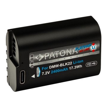 PATONA - Akkumulátor Panasonic DMW-BLK22 2400mAh Li-Ion Platinum USB-C töltő