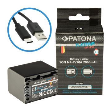 PATONA - Akkumulátor Sony NP-FV70A 2060mAh Li-Ion Platinum USB-C töltő