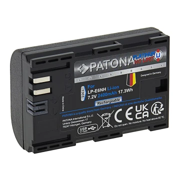 PATONA - Canon LP-E6NH 2400mAh Li-Ion Platinum USB-C akkumulátor