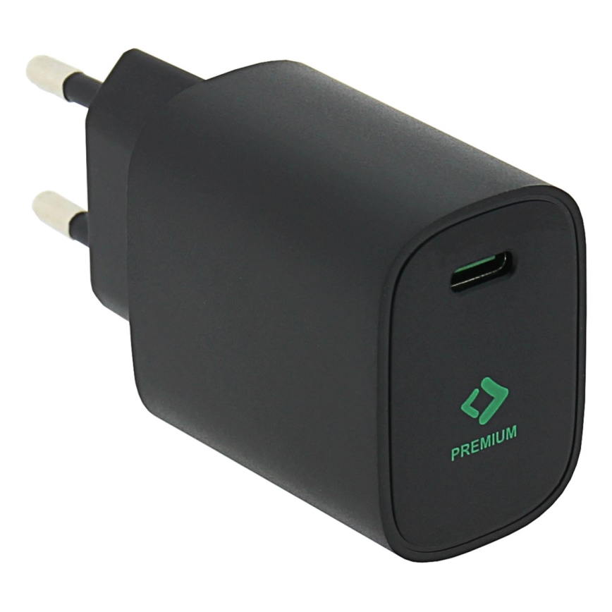 PATONA - Töltő USB-C Power delivery 20W/230V fekete