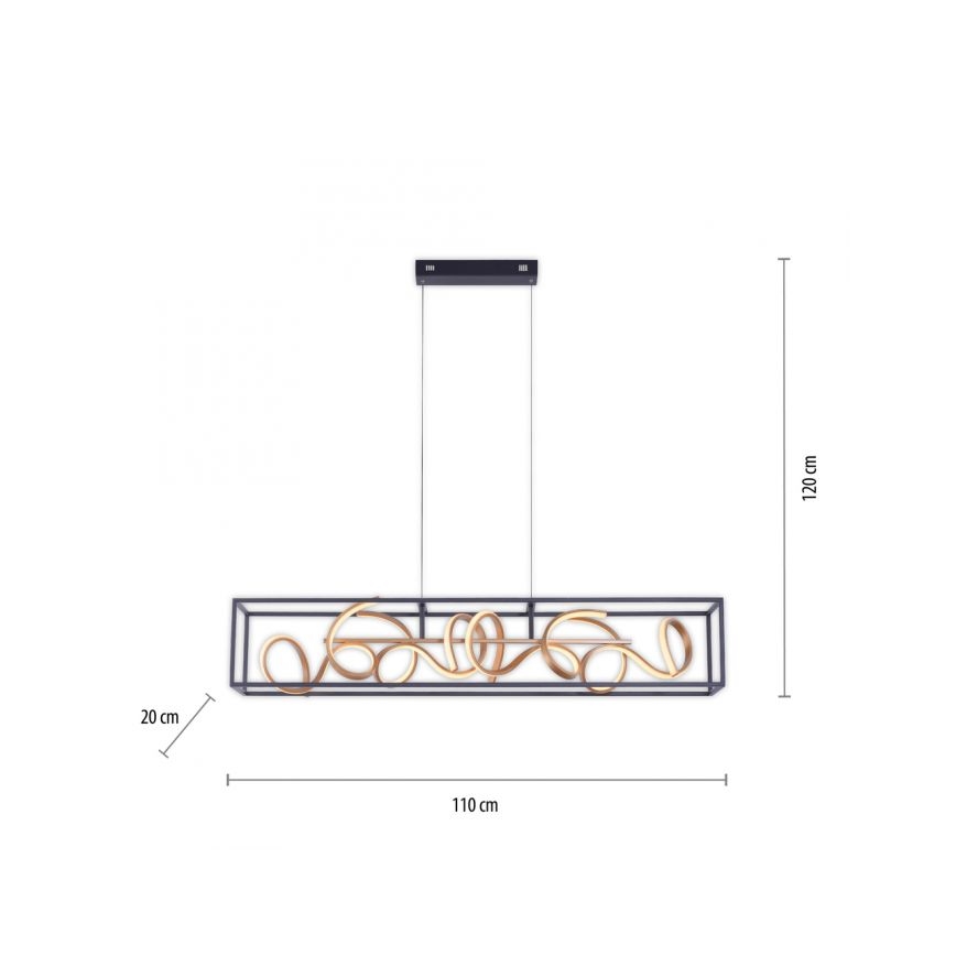 Paul Neuhaus 2416-18 - LED Szabályozható csillár zsinóron SELINA 4xLED/10,2W/230V