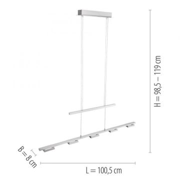 Paul Neuhaus 2446-55 - LED Dimmelhető csillár zsinóron INIGO 5xLED/4W/230V