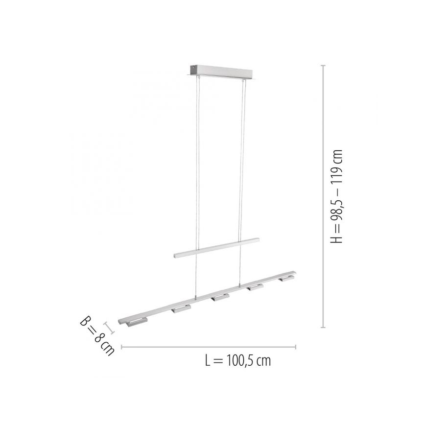 Paul Neuhaus 2446-55 - LED Dimmelhető csillár zsinóron INIGO 5xLED/4W/230V