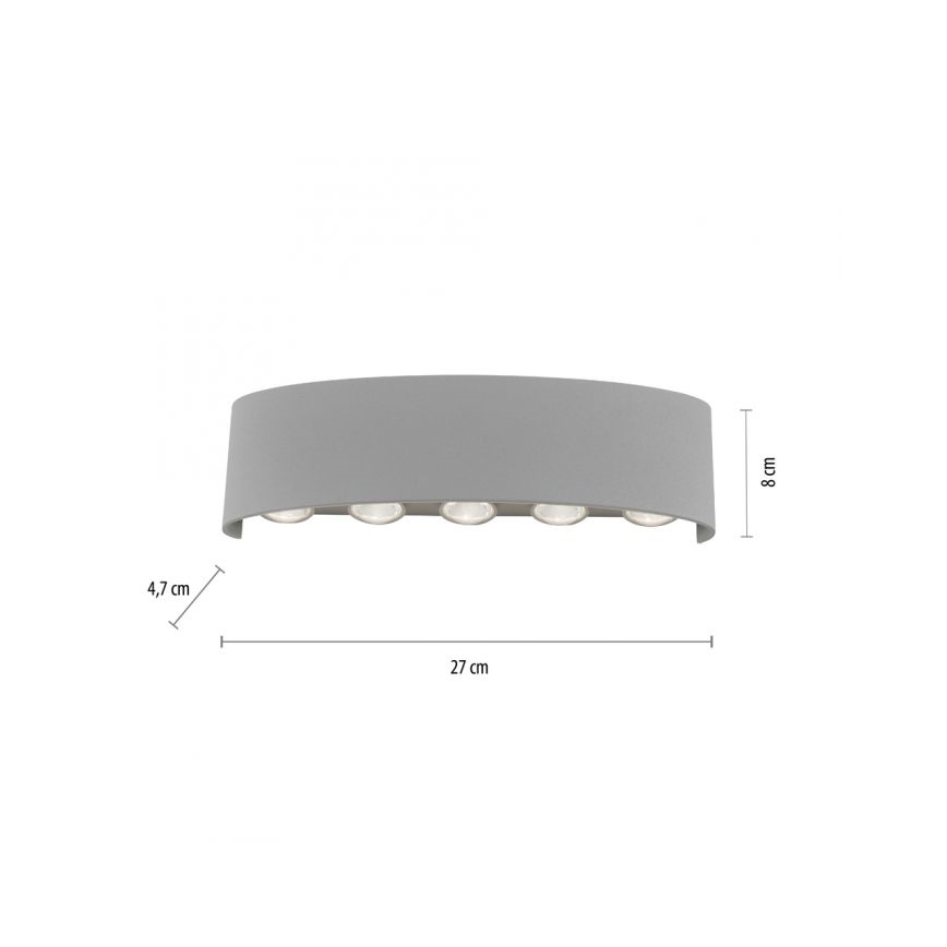 Paul Neuhaus 9489-21- LED Kültéri fali lámpa CARLO 10xLED/0,8W/230V IP54