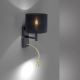 Paul Neuhaus 9646-18 - LED Fali lámpa ROBIN 1xE27/40W/230V + LED/2,1W fekete