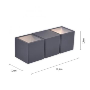 Paul Neuhaus 9658-13 - LED Kültéri fali lámpa MARCEL 2xLED/4W/230V IP54