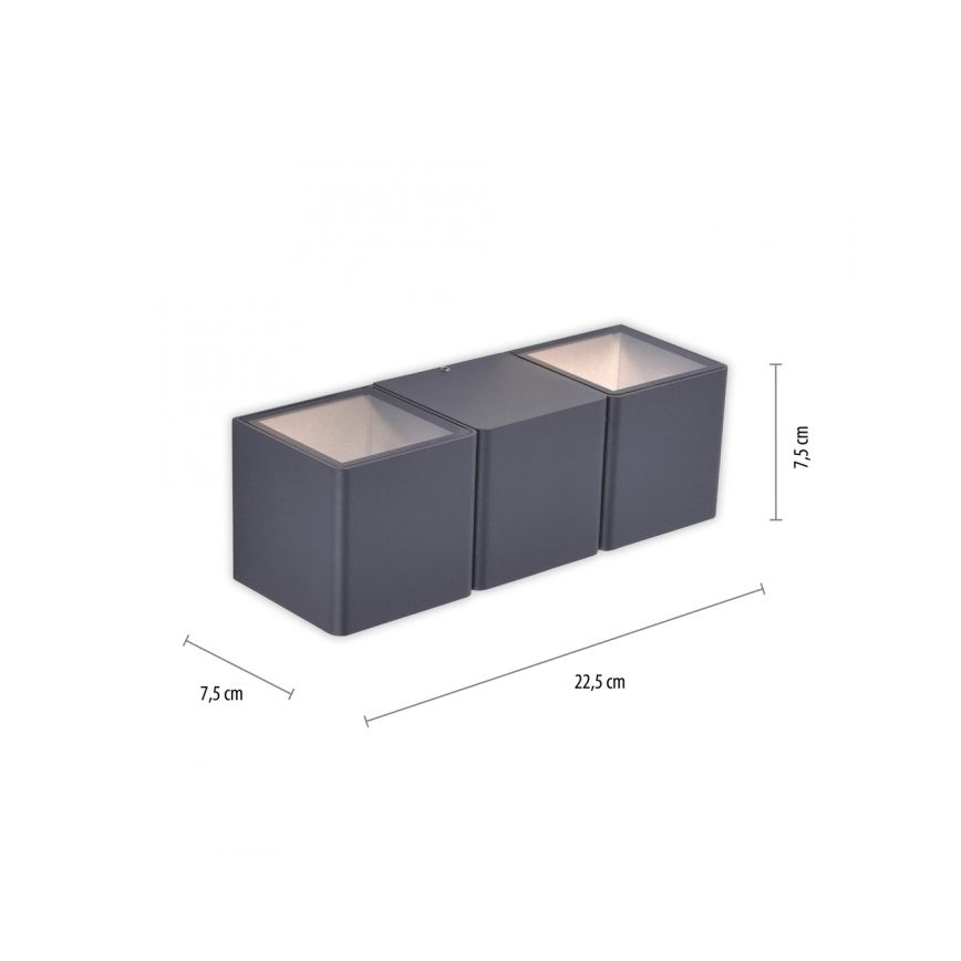 Paul Neuhaus 9658-13 - LED Kültéri fali lámpa MARCEL 2xLED/4W/230V IP54