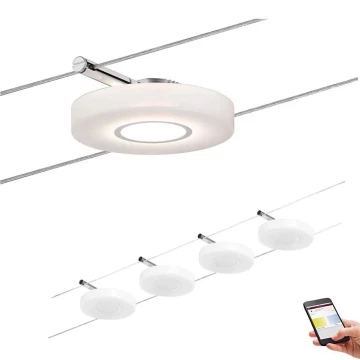 Paulmann 50109 - KÉSZLET 4xLED/4,4W Dimmelhető spotlámpa zsinórrendszerhez SMART DISC 230V