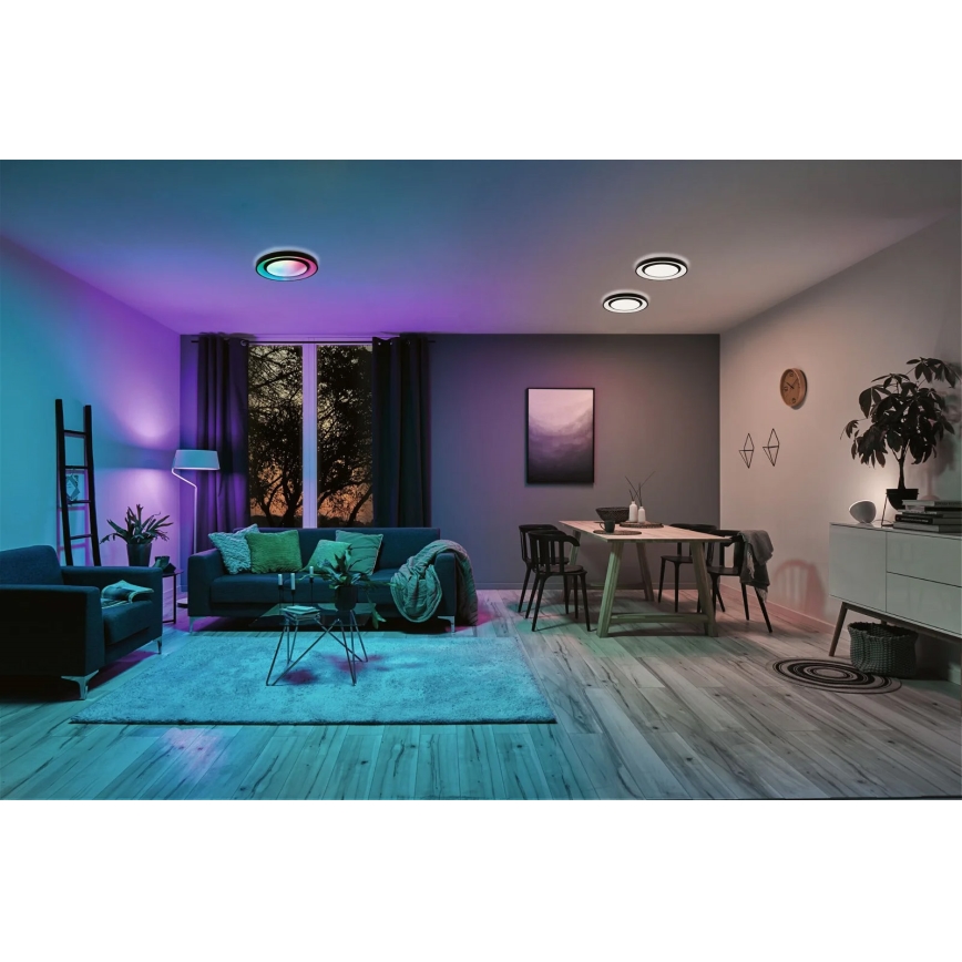 Paulmann 70544 - LED RGBW/22W Dimmelhető mennyezeti lámpa RAINBOW 230V 3000-6500K + távirányító