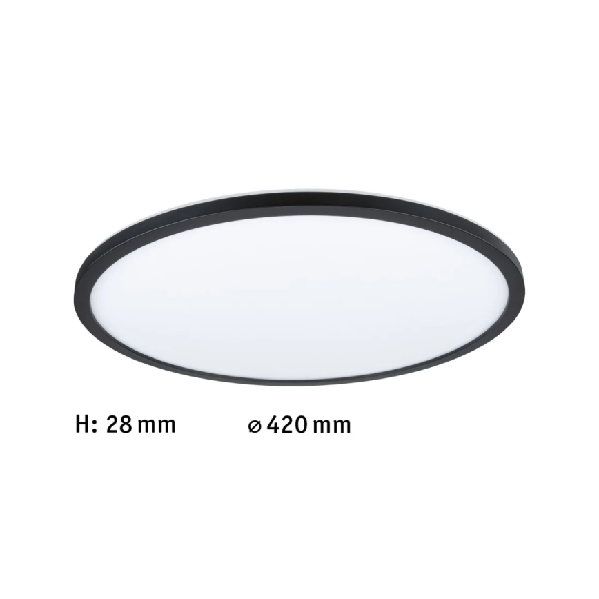 Paulmann 71013 - LED/22W Dimmelhető panel ATRIA 230V 4000K átm. 42 cm fekete