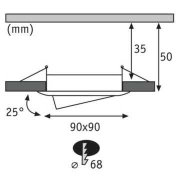 Paulmann 927.74 - KÉSZLET 3x LED/6,8W Fürdőszobai beépíthető lámpa PREMIUM 230V