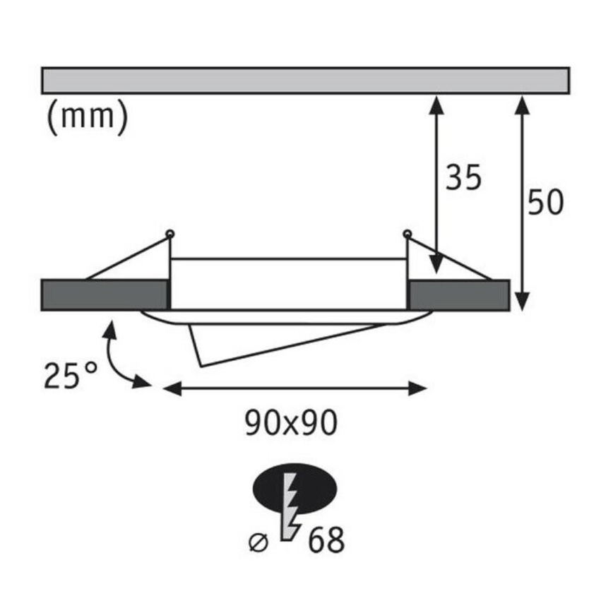 Paulmann 927.74 - KÉSZLET 3x LED/6,8W Fürdőszobai beépíthető lámpa PREMIUM 230V