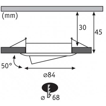 Paulmann 93080 - KÉSZLET 3xLED/6W IP23 Dimmelhető fürdőszobai függesztett mennyezeti lámpa COIN 230V