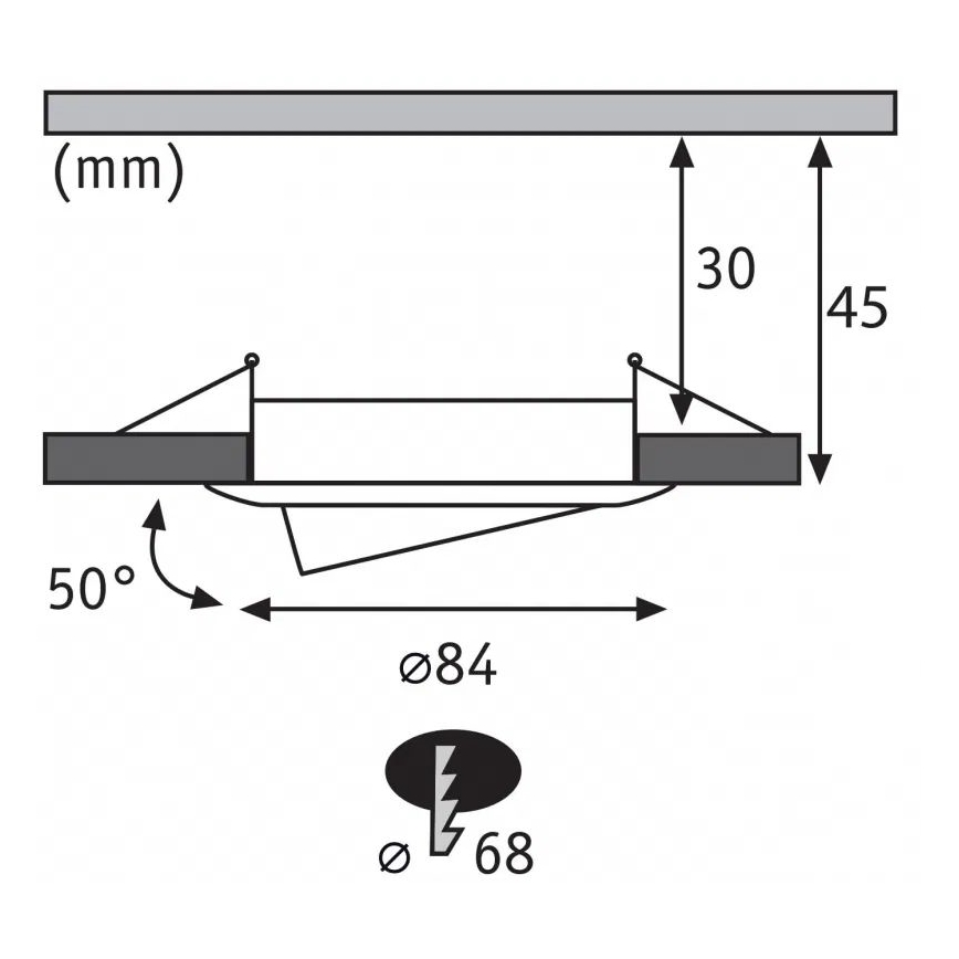 Paulmann 93080 - KÉSZLET 3xLED/6W IP23 Dimmelhető fürdőszobai függesztett mennyezeti lámpa COIN 230V