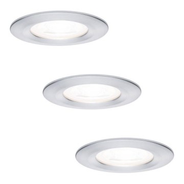 Paulmann 93598 - KÉSZLET 3x LED GU10/7W IP44 Dimmelhető fürdőszobai lámpa NOVA 230V