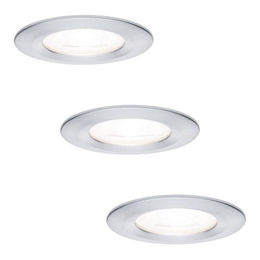 Paulmann 93598 - KÉSZLET 3x LED GU10/7W IP44 Dimmelhető fürdőszobai lámpa NOVA 230V