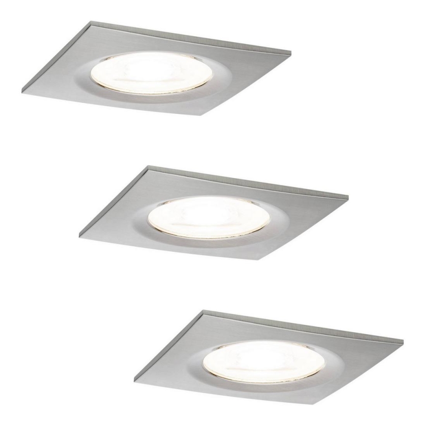 Paulmann 93615 - KÉSZLET 3x LED/7W IP44 Dimmelhető Fürdőszobai beépíthető lámpa