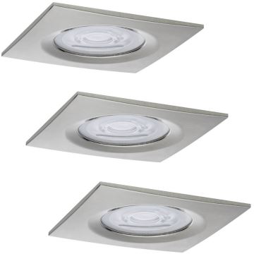 Paulmann 93615 - KÉSZLET 3x LED/7W IP44 Dimmelhető Fürdőszobai beépíthető lámpa