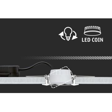 Paulmann 93976 - KÉSZLET 3xLED/6,8W IP44 Fürdőszobai beépíthető lámpa COIN 230V