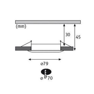 Paulmann 93976 - KÉSZLET 3xLED/6,8W IP44 Fürdőszobai beépíthető lámpa COIN 230V