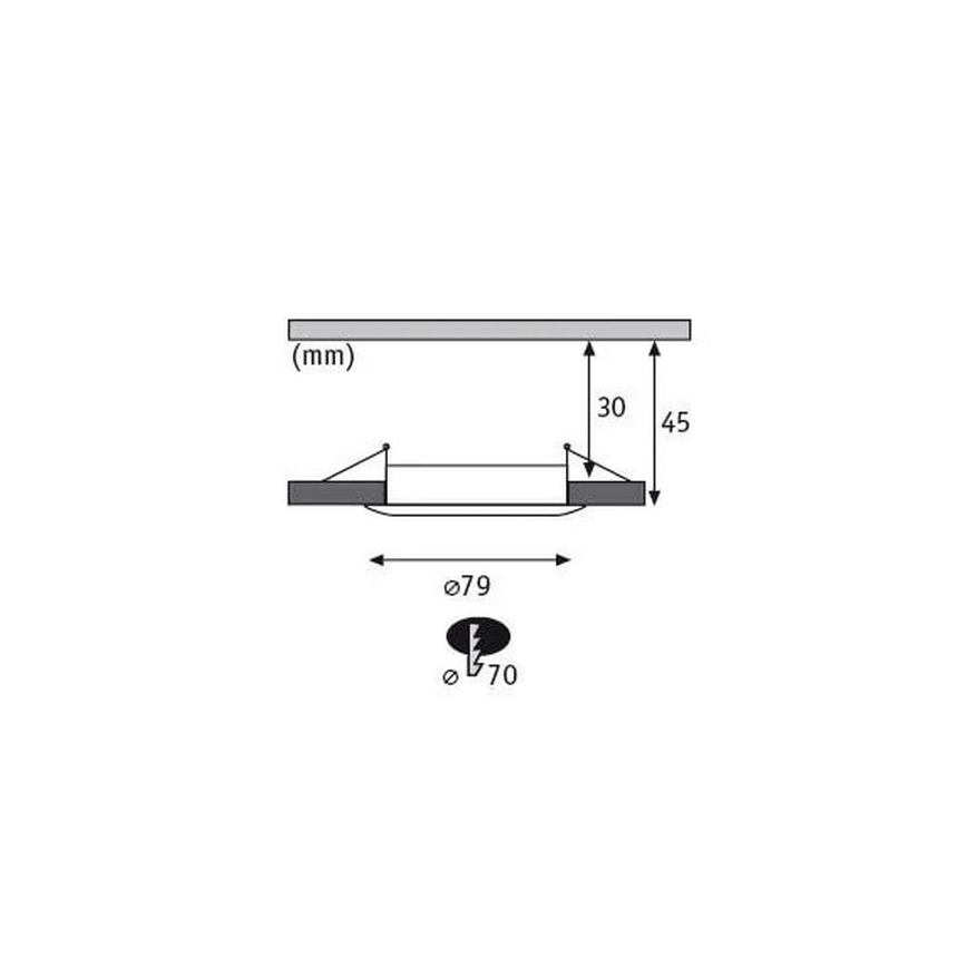 Paulmann 93976 - KÉSZLET 3xLED/6,8W IP44 Fürdőszobai beépíthető lámpa COIN 230V