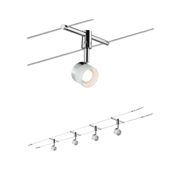 Paulmann 94080 - KÉSZLET 4xLED/4,8W Spotlámpa sínrendszerhez STAGE 230V fényezett króm