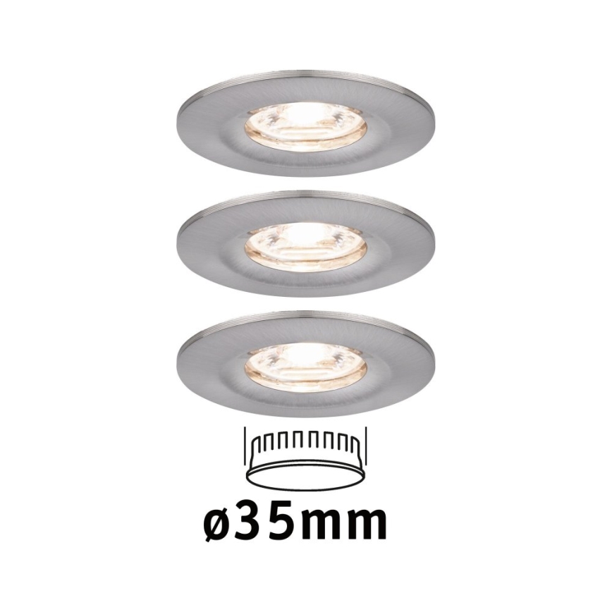 Paulmann 94301 - KÉSZLET 3x LED/4W IP44 Fürdőszobai beépíthető lámpa NOVA 230V