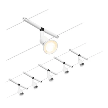 Paulmann 94458 - KÉSZLET 5xGU5,3/10W Spotlámpa sínrendszerhez SALT 230V fehér