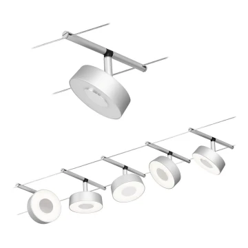 Paulmann 94475 - KÉSZLET 5xLED/5W Spotlámpa sínrendszerhez CIRCLE 230V matt króm