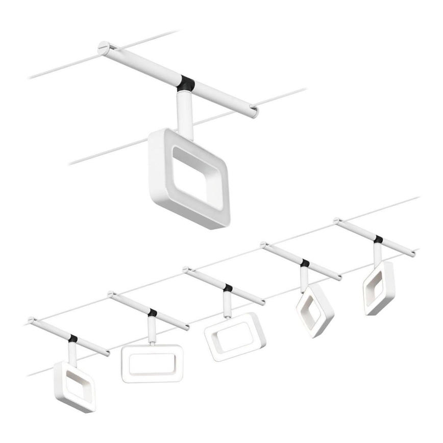 Paulmann 94483 - KÉSZLET 5xLED/4,8W Spotlámpa sínrendszerhez FRAME 230V fehér