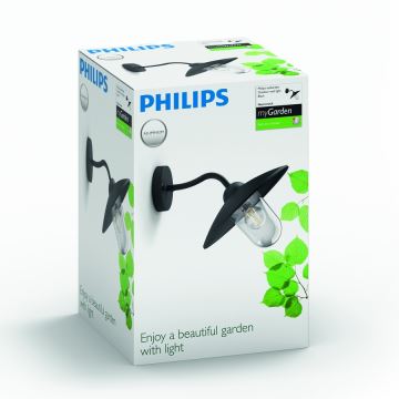 Philips 01643/30/PN - Kültéri fali lámpa HAMMOCK 1xE27/60W/230V