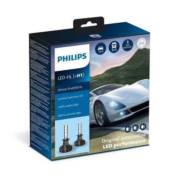 Philips 11258U91X2 - KÉSZLET 2x LED Autó izzó Ultinon Pro9100 H1 P14,5s/13,2W/12/24V 5800K