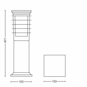 Philips 15282/54/16 - LED Kültéri lámpa MYGARDEN PATIO 1xE27/53W/230V