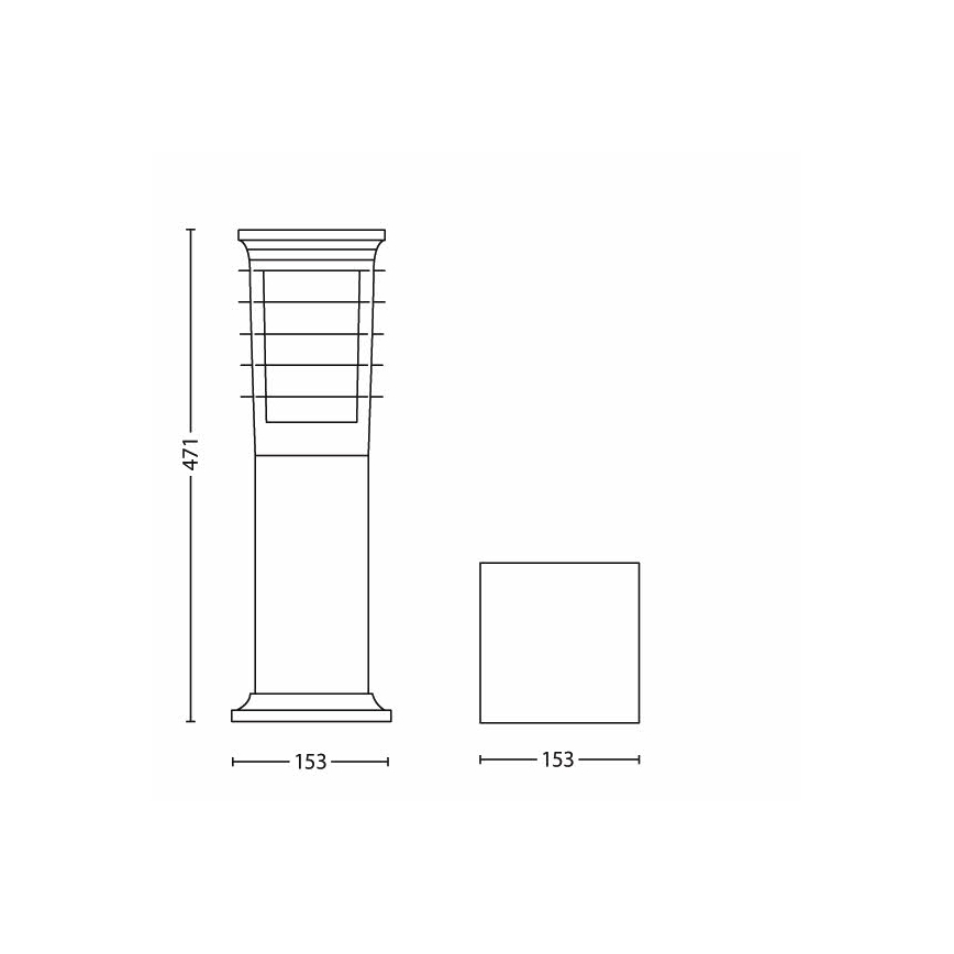 Philips 15282/54/16 - LED Kültéri lámpa MYGARDEN PATIO 1xE27/53W/230V