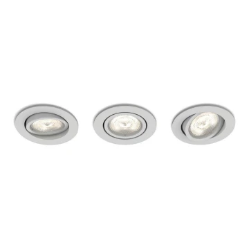 Philips 50113/87/P0 - KÉSZLET 3x Dimmelhető beépíthető LED lámpa CASEMENT LED/4,5W/230V