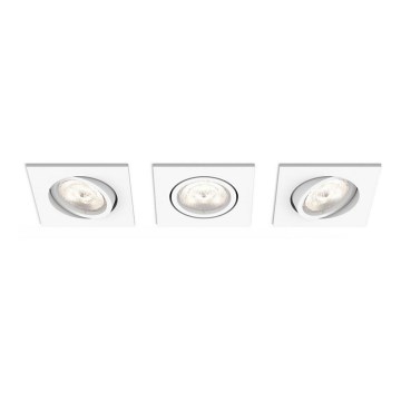 Philips 50123/31/P0 - KÉSZLET 3x LED Dimmelhető beépíthető lámpa LED/4,5W/230V