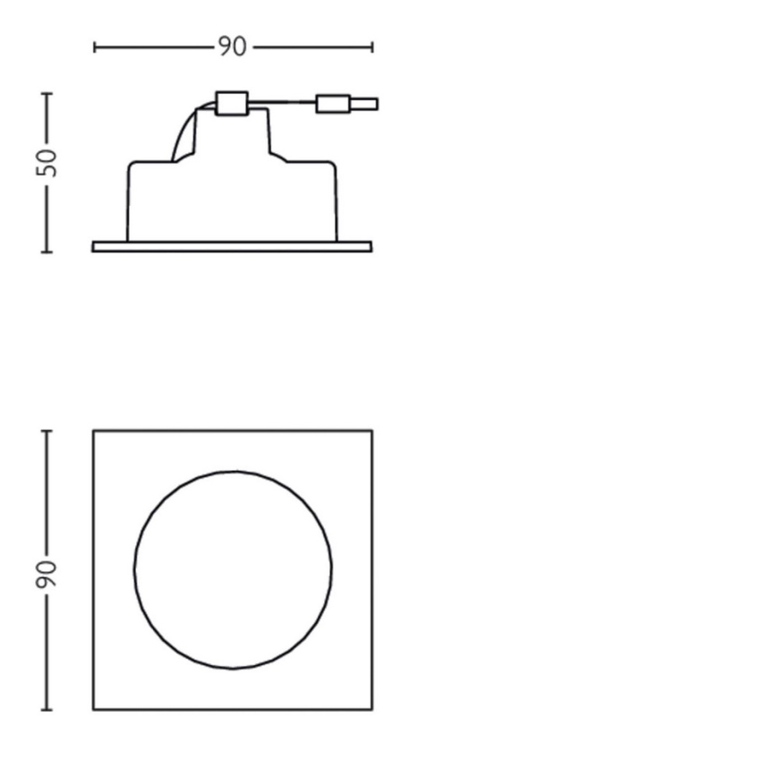 Philips 50123/31/P0 - KÉSZLET 3x LED Dimmelhető beépíthető lámpa LED/4,5W/230V