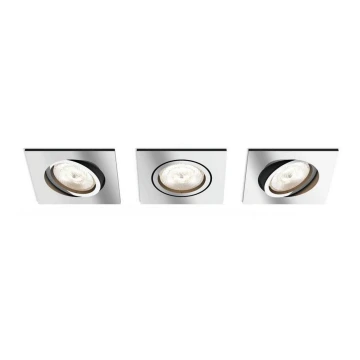 Philips  50393/11/P0 - KÉSZLET 3xLED Szabályozható lámpa SHELLBARK LED/4,5W/230V