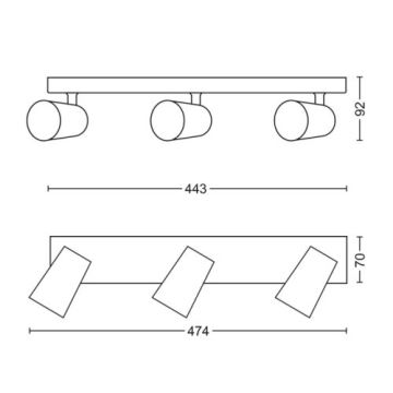 Philips - LED Spotlámpa 3xGU10/5,5W/230V