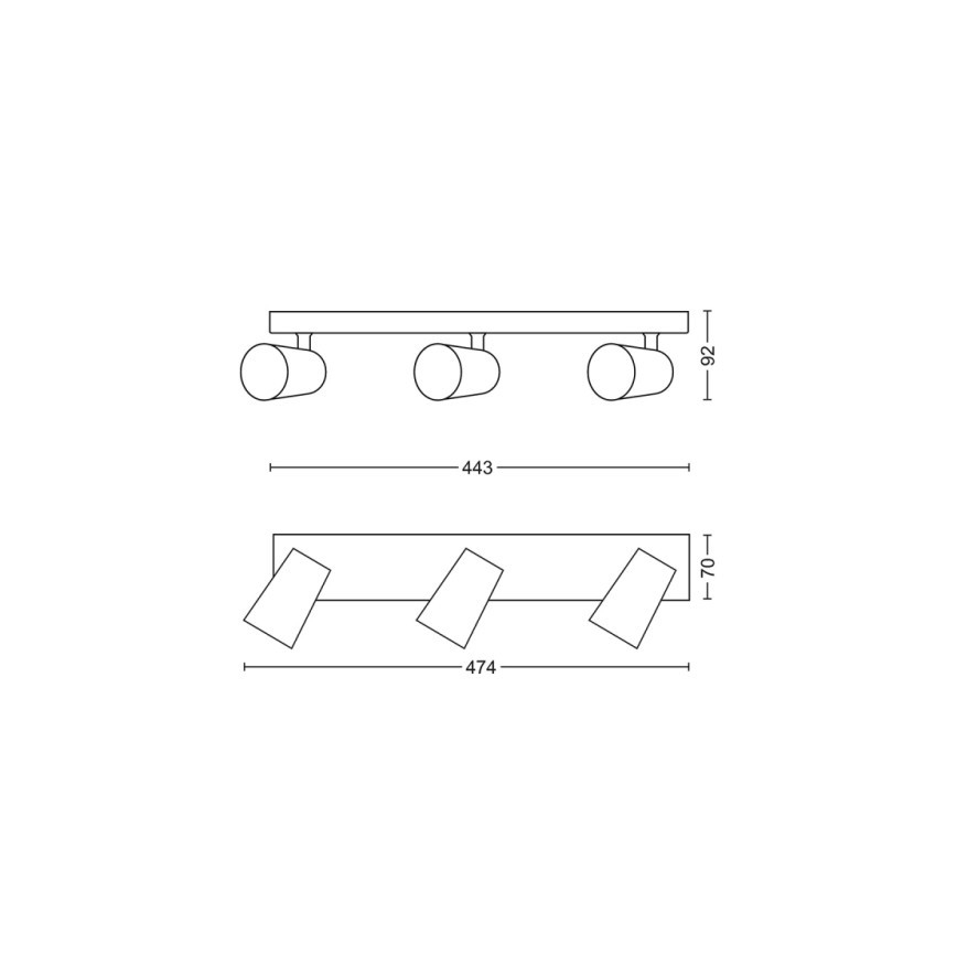 Philips - LED Spotlámpa 3xGU10/5,5W/230V