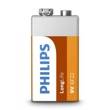 Philips 6F22L1F/10 - cink-klorid elem 6F22 LONGLIFE 9V 150mAh
