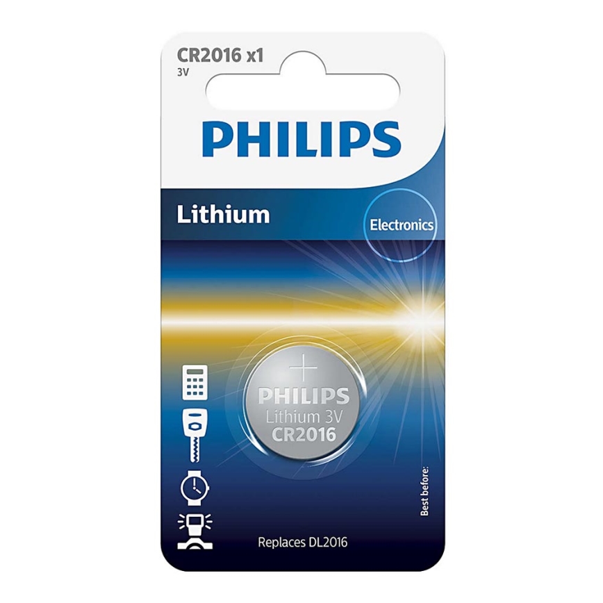 Philips CR2016/01B - Lítium gombelem CR2016 MINICELLS 3V 90mAh