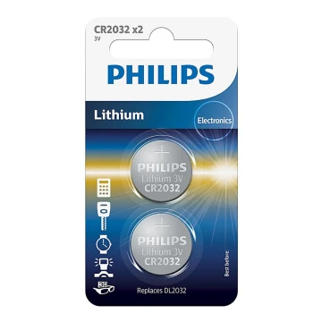 Philips CR2032P2/01B - 2 db lítium gombelem CR2032 MINICELLS 3V 240mAh